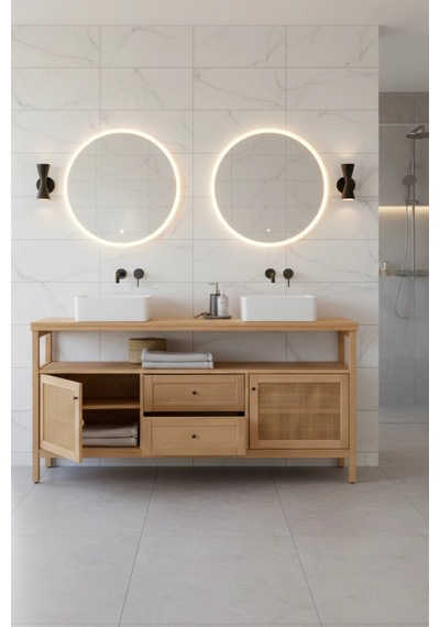 Altea Rattan Detaylı Çok Amaçlı Büfe, Konsol Ahşap