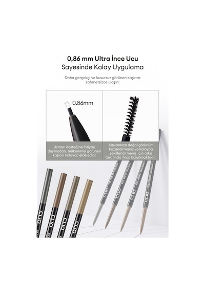 Doğal Görünüm Sunan Ultra İnce Uçlu Çift Taraflı Kaş Kalemi Clıo Kill Brow Slim Brow 02 Mildblondy 02 Mild Blondy
