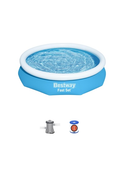 Bestway 57458 Fast Set Çember Şişme Havuz Seti 3.05 M X 66 Cm Mavi