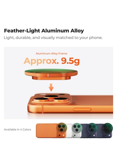 K&f Concept İphone 17 Pro Max/17 Pro İçin Geçmeli Cpl Filtre - Nano-x Serisi Optik