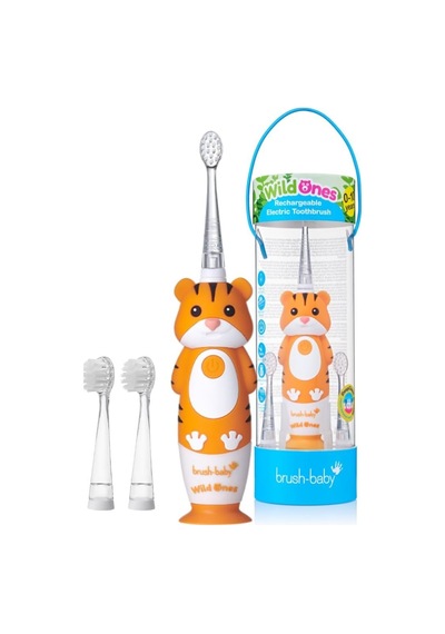Baby Sonic Brush-baby Wildones Kaplan Desenli Çocuk Şarjlı Elektrikli Diş Fırçası, Zamanlayıcılı Diğer
