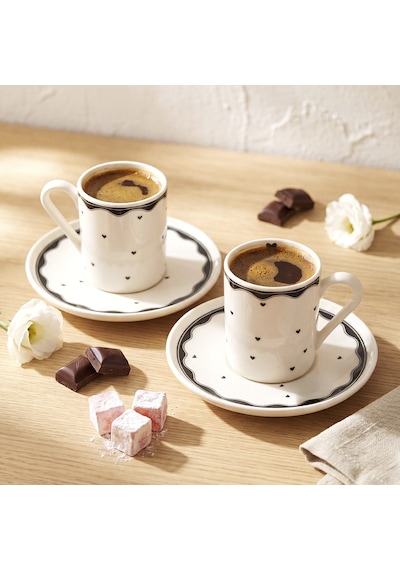 Aryıldız Amor 4 Parça 2 Kişilik Fincan Takımı 90 Ml Çok Renkli