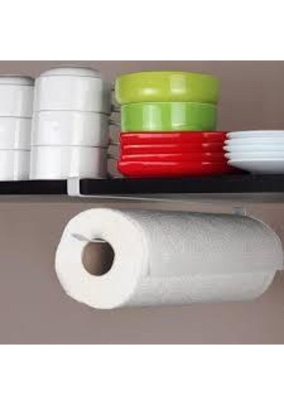Dolap Içi Raf Altı Geçmeli Kağıt Havluluk Askılığı Banyo Askısı Plastik Beyaz Diğer