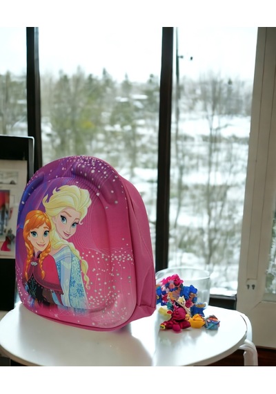 3d Kabartmalı Anna Elsa Anaokulu Kreş Ve Günlük Kullanım Çantası