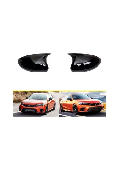 Honda Civic Fe1 Uyumlu Batman Yarasa Ayna Kapağı Piano Black