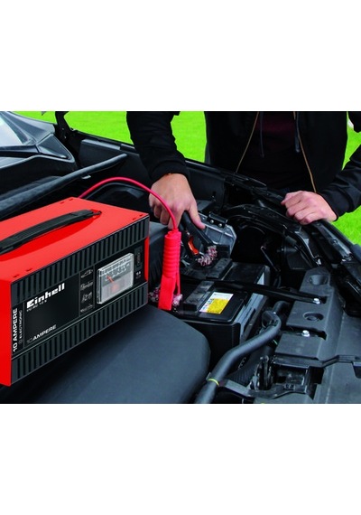 Einhell Akü Şarj Cihazı CC-BC 10 E 1050821, 12 V, 5–200 Ah kapasiteli aküler için, şarj elektroniği, çelik sac gövde