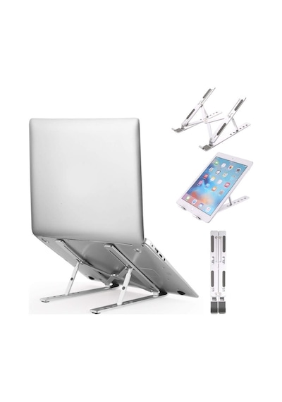 Arabulalaca Apple Uyumlu MacBook Air 13 Inç A3240 M4 2025 Notebook Katlanabilir Taşınabilir Metal Standı Klavye + Stand