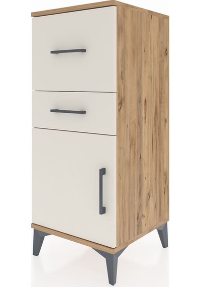 Hyperion Komodin 2 Çekmeceli Tek Kapaklı 44x44x106 Çam-aytaşı Çam