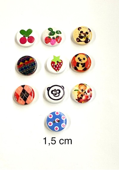 Bebek Düğmesi / Ahşap Bebek Düğmesi Model 1 / 10 Adet / - 5