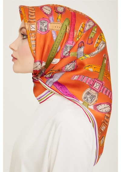 Armine Sura İpek Eşarp 24ya9141 04 - Desenli