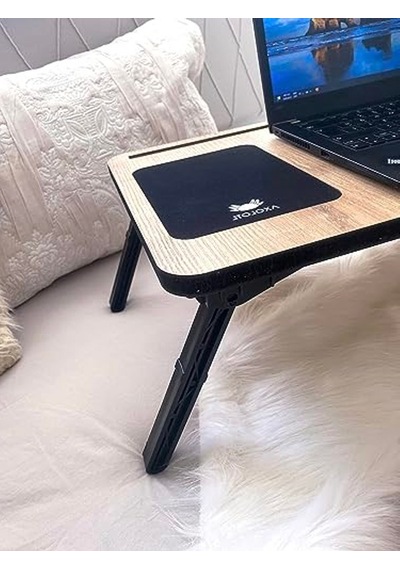 Katlanır Laptop Sehpası, Telefon Ve Tablet Bölmeli, Ergonomik Tasarım