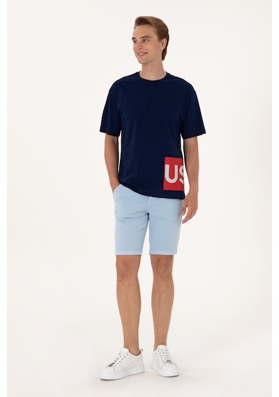 U.S. Polo Assn. Erkek Comfort Fit Bisiklet Yaka Lacivert Tişört 50306879-VR033