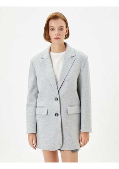 Koton Blazer Ceket Düğmeli Kapaklı Cepli Gri Melanj 4wak00093ew 4WAK00093EWGRM Gri Melanj Koton Blazer Ceket Düğmeli Kapaklı Cepli Gri Melanj 4wak00093ew 4WAK00093EWGRM Gri Melanj