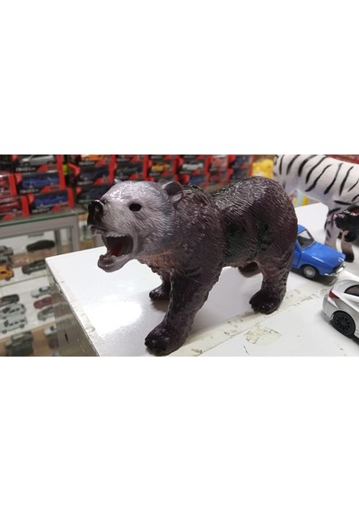 Plastik Oyuncak Hayvan Büyük Boz Ayı Brown Bear 17 Cm