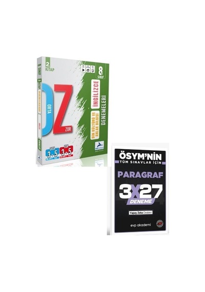 Paraf 2027 8. Sınıf Din Kültürü Ve Ahlak Bilgisi - İngilizce Orta Zor Denemeleri 2. Kitap+ Evp Akademi Paragraf