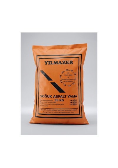 Yılmazer Asfalt Soğuk Asfalt Yama 35 Kg Hazır Cold Patch Çukur Doldurma