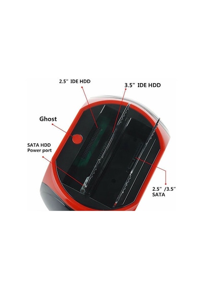 2.5-3.5 İnç Usb Ide Sata Esata Hdd Harddisk Dock Laptop Pc Ddc100