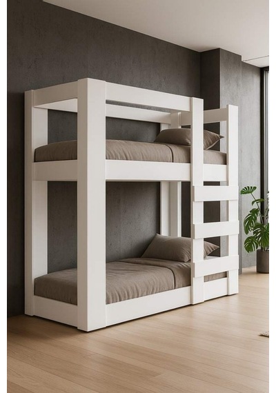 Agonya Modern Mdf İki Katlı Ranza- 1. Sınıf Mdf Kompakt Tasarım Sağlam Merdivenli İki Katlı Karyola Agonya Modern Mdf İki Katlı Ranza- 1. Sınıf Mdf Kompakt Tasarım Sağlam Merdivenli İki Katlı Karyola