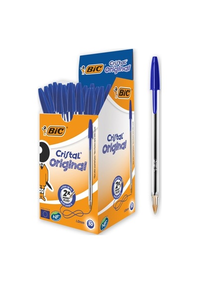 Bıc Cristal Medium Tükenmez Kalem Mavi 50'li