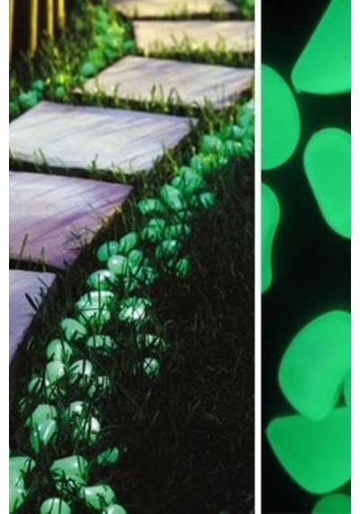 150 Adet Fosforlu Karanlıkta Işık Vererek Parlayan Dekoratif Çakıl Taşı Akvaryum Taşı 1-2 Cm - 916197295 10 X 100