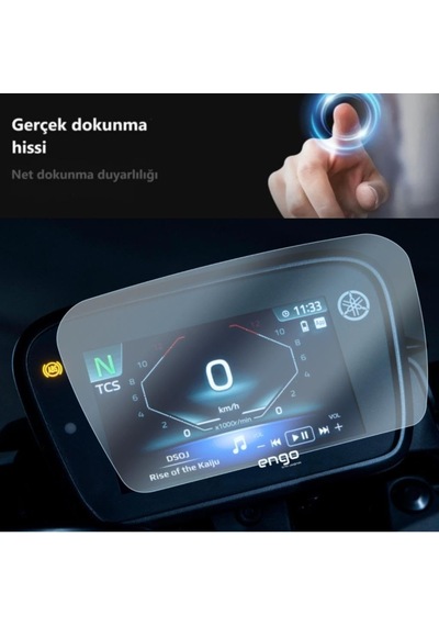 Lexroo Yamaha Mt-125 5 İnç İle Uyumlu Ekran Koruyucu Tft Dijital Gösterge Paneli 9h Nano Esnek Cam Şeffaf