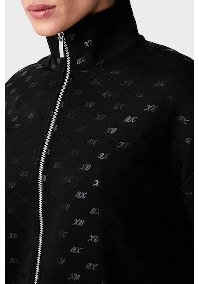 Armani Exchange Tamamı Logolu Regular Fit Dik Yaka Sweat Kadın Sweat Xw002748 Af24095 Fc241 Siyah
