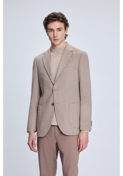 Hatemoğlu Vizon Slim Fit Mono Yaka Casual Ceket 14293025a002 Vz 1964062 Vizon