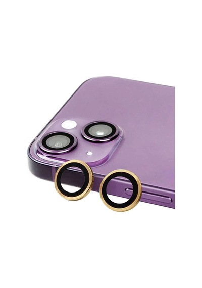 İphone 15 Plus Raze Metal Kamera Lens - Sarı Diğer