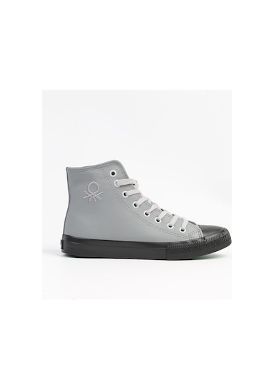 Benetton Bn-31046 Bilek Boy Kışlık Sneaker Spor Ayakkabı Gri - Siyah