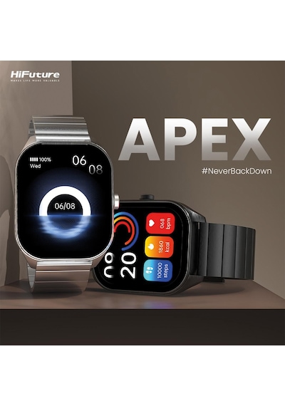 HiFuture APEX 2.04" AMOLED Ekran BT Arama IP68 Su Geçirmez Akıllı Saat  (Hifuture Türkiye Garantili)