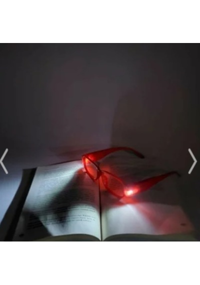 Led Işıklı Kitap Gözlüğü Kırmızı