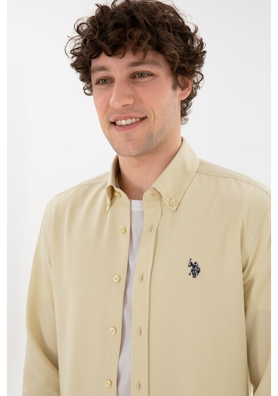 U.s. Polo Assn. Erkek Açık Haki Gömlek Basic 50306338-vr183 Acık Hakı