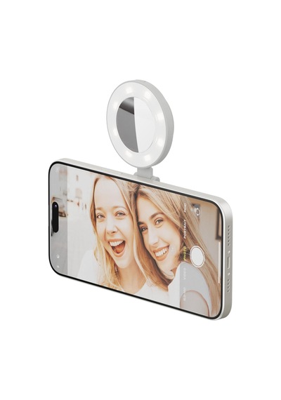 Shiftcam Snappocket Light Led Selfie Ring Işık, 4 Parlaklık Seviyesi, Dahili Batarya, Manyetik Telef Beyaz