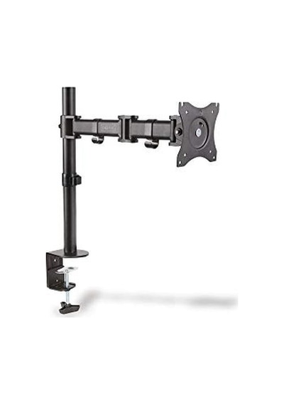 Monitör Tutucu - Masa Kelepçesi - 1 Monitör - 27 İnçe Kadar - 1x 8 Kg'a Kadar - Vesa 75x75, 100x100 - Siyah