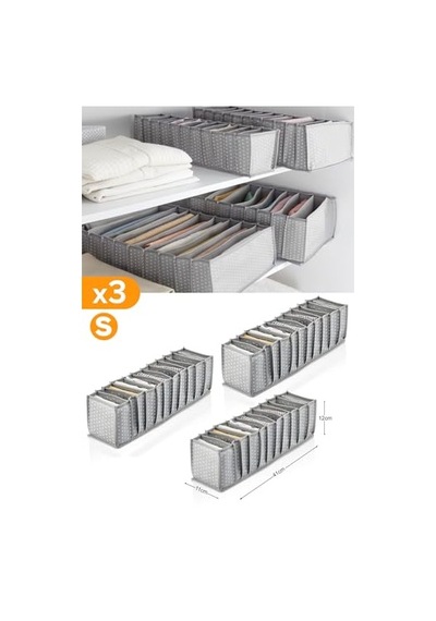 Ayrex 3 Adet - 11 Gözlü Gri Benekli Çekmece Içi Düzenleyici Organizer Small Genel