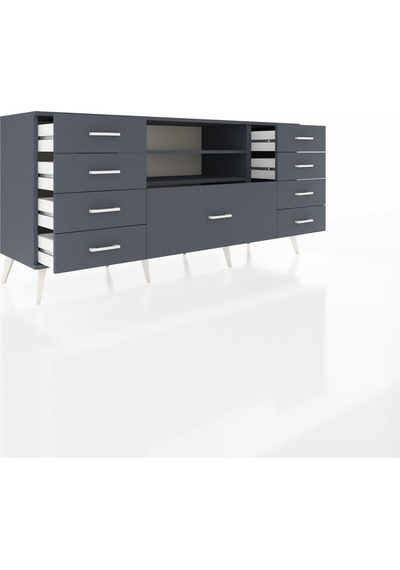 Hyperion Konsol 2 Raflı 9 Çekmeceli 176x44x83 Antrasit-antrasit Antrasit Hyperion Konsol 2 Raflı 9 Çekmeceli 176x44x83 Antrasit-antrasit Antrasit