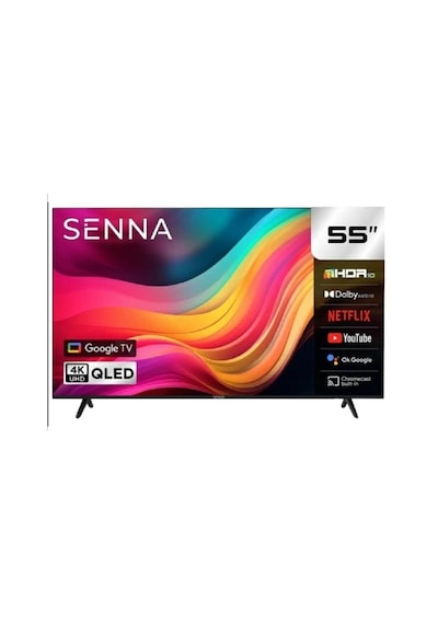 Senna 55SQ90F3UA 4K Ultra HD 55" 140 Ekran Uydu Alıcılı Google Smart QLED TV 65"