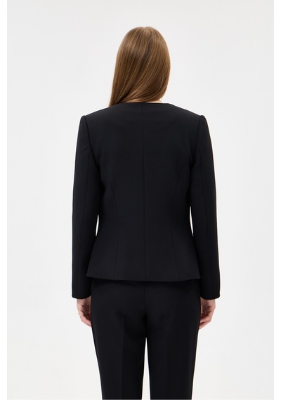 Velnara Moda Siyah Klasik Kadın Takım Elbise-sıfır Yaka Ceket & İspanyol Paça Pantolon Siyah - 927017052 Siyah Velnara Moda Siyah Klasik Kadın Takım Elbise-sıfır Yaka Ceket & İspanyol Paça Pantolon Siyah - 927017052 Siyah