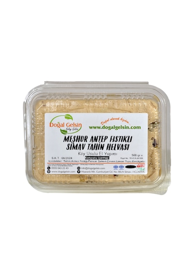 Doğal Gelsin Meşhur Antep Fıstıklı Simav Tahin Helvası 500 G