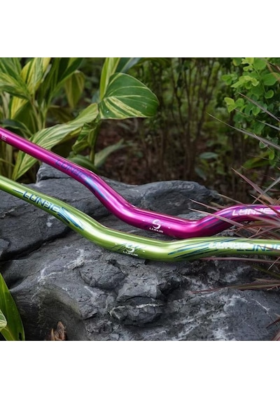 Lunje 78 Cm 55 Rise Açılı Alüminyum 31,8mm Mtb Freeride Gidon Bisiklet Gidonu Direksiyonu Mor Renk