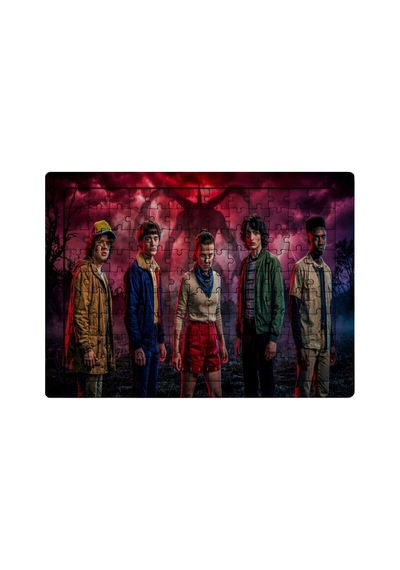 Ghostbastır Design Stranger Things 99 Parça Ayaklı Puzzle Dekoratif Çocuk Yapbozu 0118