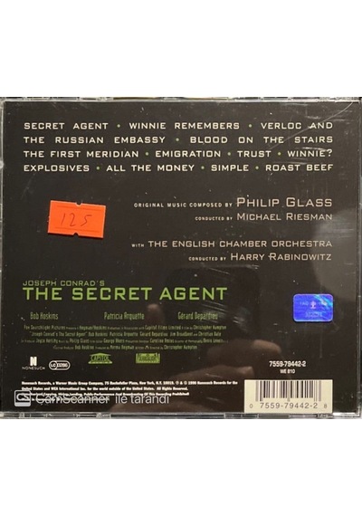 Philip Glass The Secret Agent Soundtrack Cd
