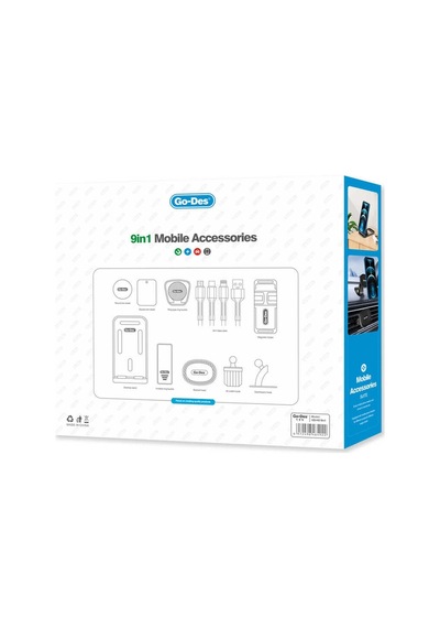 Go Des GD-HD780 9 in 1 Araç Tutucu Seti - ZORE-262533