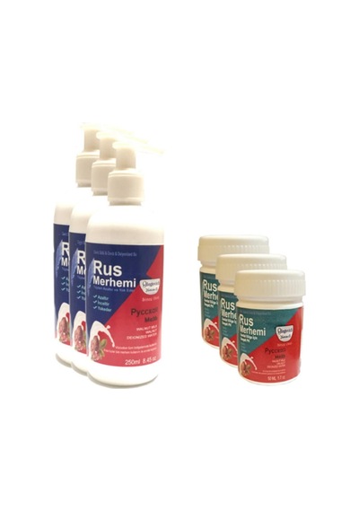 Olegovich Medicine Rus Merhemi Tüy Dökücü 250 Ml 3 Adet + Genital Bölge Kremi 50 Ml 3 Adet