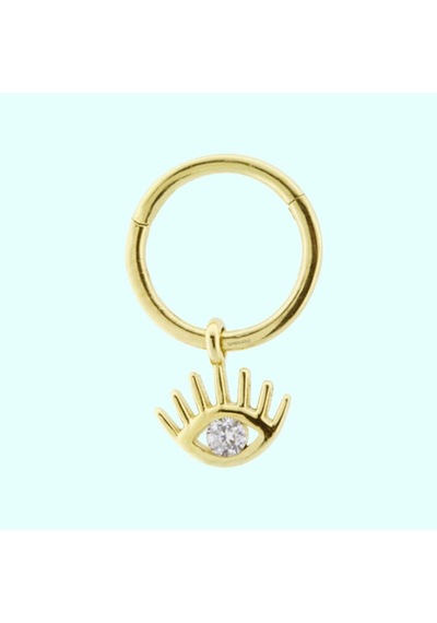 Altın Halka Piercing Göz 14 Ayar Altın