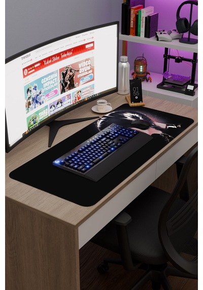 Wednesday 2 V5 90x40 Xxl Gaming Kauçuk Kaymaz Taban Mouse Pad Fare Altlığı