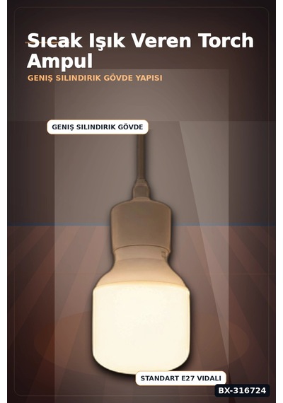 Led Torch Ampul 30w E27 Duy 3200k Gün Işığı 2930 Lümen Güçlü İç Mekan Aydınlatma Bx-316724