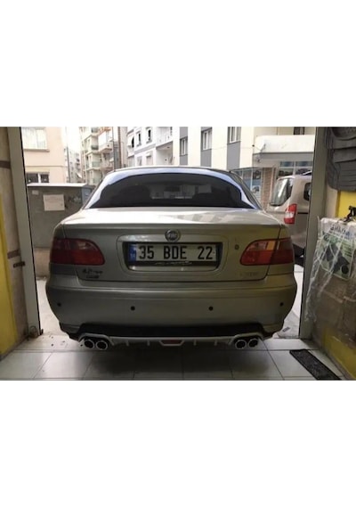 Fiat Albea Uyumlu Gri Difüzör Difizör Yuvarlak Egzoz Görünüm Kulaklı Tip