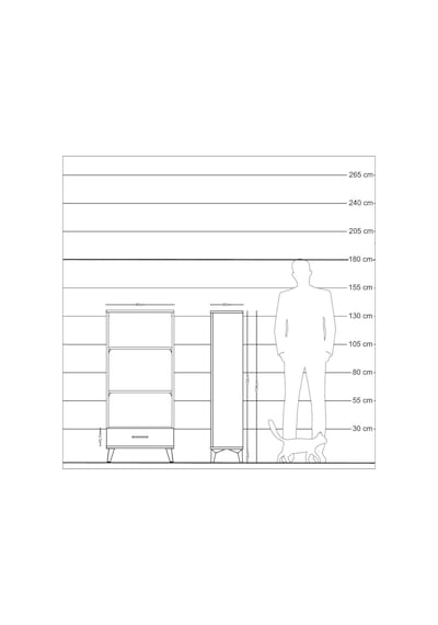 Arges Dolap 3 Raflı Tek Çekmeceli 60x30x134 Aytaşı-çam Aytaşı