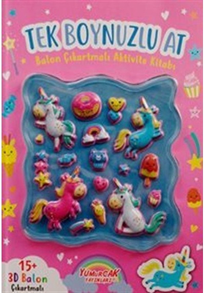 Tek Boynuzlu At Balon Çıkartmalı Aktivite Kitabı